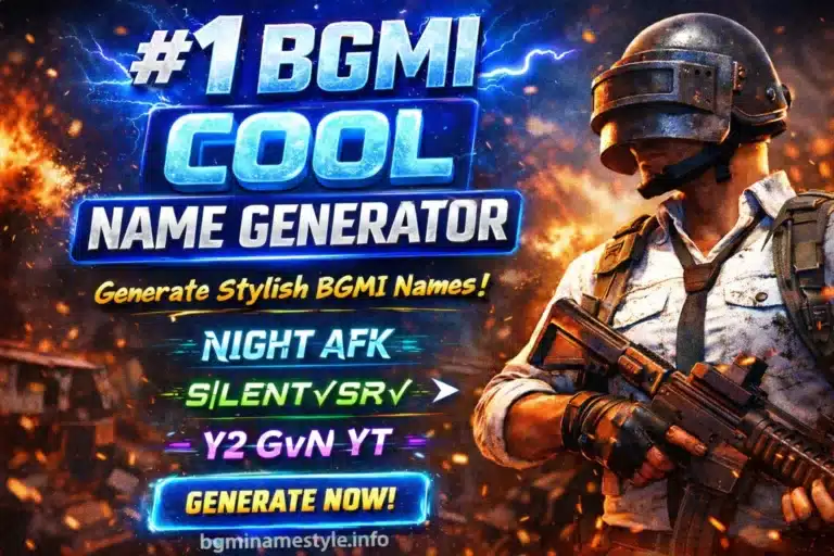 BGMI Cool Name Generator